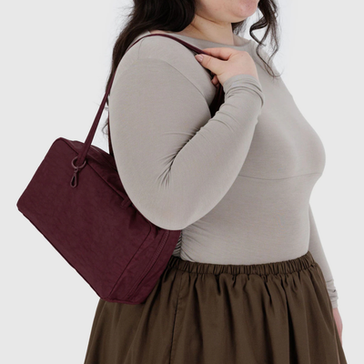 Nylon Bowler Bag - Mahogany