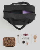 Small Cosmetic Case - Black and Cream Gingham