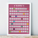 Bucket List Poster - 100 Cocktails
