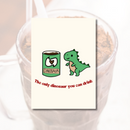Little Local Loves Postcard - Dino Drink