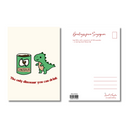 Little Local Loves Postcard - Dino Drink