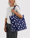 Cloud Bag - Navy and Cream Polka Dot