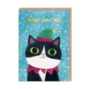 Elf Hat Kitty Card