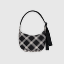 Small Nylon Crescent Bag - Mixed Plaid