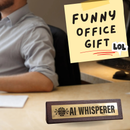 Wooden Desk Sign - AI Whisperer