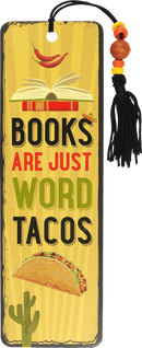 Beaded Bookmark - Books Are Just Word Tacos