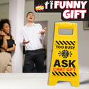 Desk Warning Sign - Too Busy Ask Chat GPT