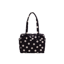 Everyday Cloud Bag - Black and Cream Polka Dot