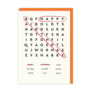 Happy Birthday Word Search Greeting Card