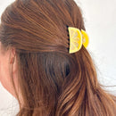 Mini Hair Claw Clip - Lemon Slice