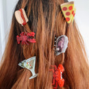 Mini Hair Claw Clip - Hot Dog