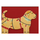 Labrador Puppy In Christmas Lights Card