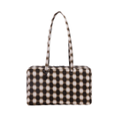 Medium Nylon Bowler Bag -  Blurred Gingham Brown