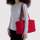 Medium Nylon Bowler Bag - Cherry