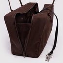Medium Nylon Bowler Bag -  Coffee