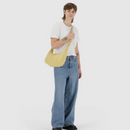 Medium Nylon Crescent Bag - Butter