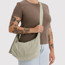 Medium Nylon Crescent Bag - Celadon