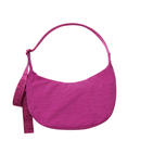 Medium Nylon Crescent Bag - Deep Fuchsia