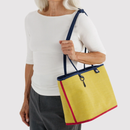 Medium Nylon Reversible Tote - Navy Mix