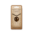 Nature's Gift Gemstone Heart Necklace  - Tiger's Eye