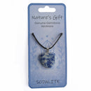 Nature's Gift Gemstone Heart Necklace  - Sodalite
