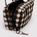 Nylon Bowler Bag - Blurred Gingham Brown