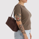 Nylon Bowler Bag - Coffee