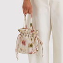 Nylon Drawstring Bag - Abstract Floral