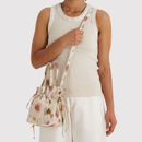 Nylon Drawstring Bag - Abstract Floral