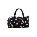 Nylon Duffle Bag - Black and Cream Polka Dot