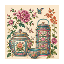 Magnet Peranakan - Peranakan Floral Treasures