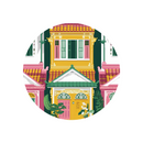 Ceramic Coaster - Peranakan Tropical Shophouse