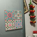 Magnet Peranakan - Turquoise Peony Bloom