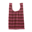 Pleated Baggu - Azalea Pink Tartan