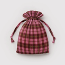 Pleated Baggu - Azalea Pink Tartan