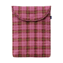 Puffy Laptop Sleeve 13"/14" - Azalea Pink Tartan