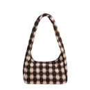 Small Nylon Meringue Bag - Blurred Gingham Brown