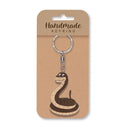 Wooden Handmade Keyring - Snake