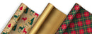 Set of 9 Christmas Luxury Gift Wrap - Tartan