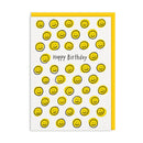 Yellow Smiley Birthday Card