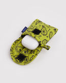 Puffy Earbuds Case - Chartreuse Paisley
