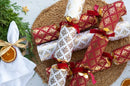 Christmas Crackers Deluxe – Red & Cream Foiled Pattern