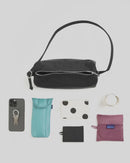 Nylon Loaf Bag - Black and Cream Polka Dot