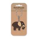Wooden Handmade Keyring - Elephant