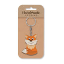Wooden Handmade Keyring - Fox