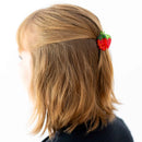 Mini Hair Claw Clip - Red Strawberry
