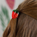Mini Hair Claw Clip - Red Strawberry