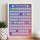 Bucket List Poster - 100 Things To Do With Family