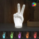 Peace Sign Hand Light Lamp